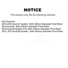 Charger l'image dans la galerie, Front Rear Disc Brake Rotors And Ceramic Pads Kit For Audi A6 Quattro A7