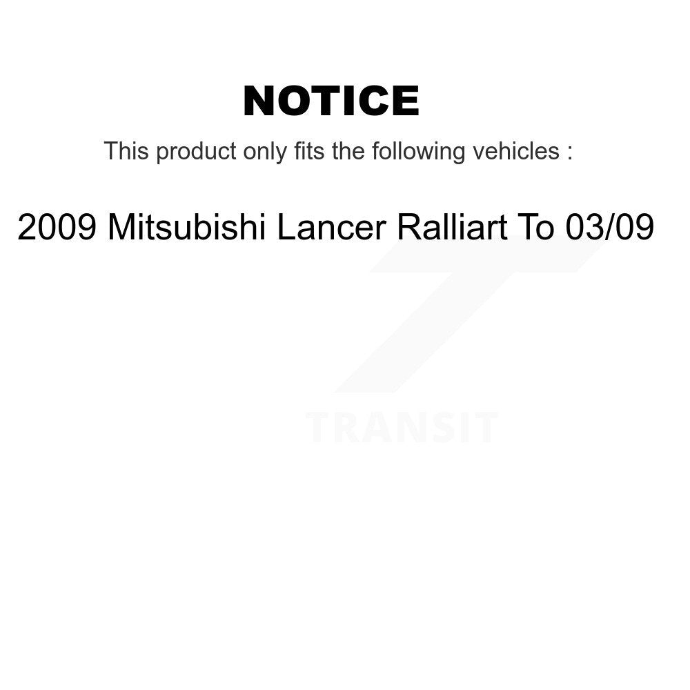 Front Rear Brake Rotor & Ceramic Pad Kit For Mitsubishi Lancer Ralliart To 03 09