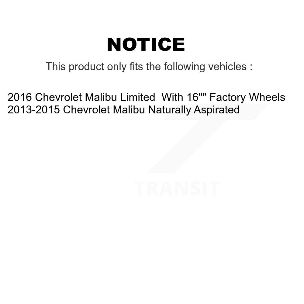 Front Rear Disc Brake Rotors And Ceramic Pads Kit For Chevrolet Malibu Limited