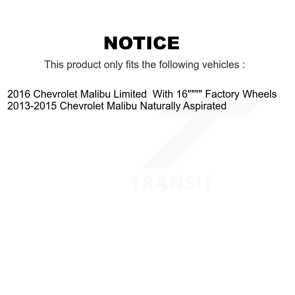 Front Rear Disc Brake Rotors And Ceramic Pads Kit For Chevrolet Malibu Limited
