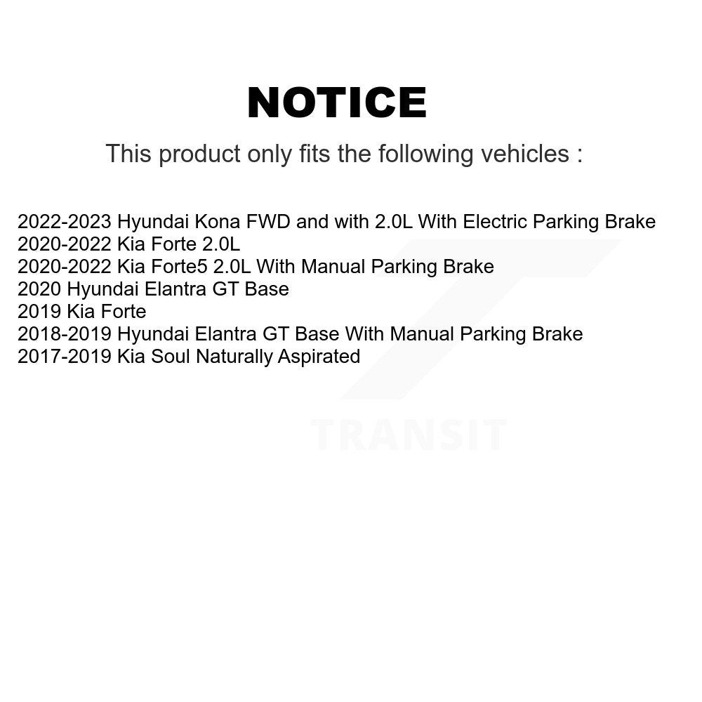 Front Rear Brake Rotor & Ceramic Pad Kit For Kia Hyundai Kona Forte Soul Elantra