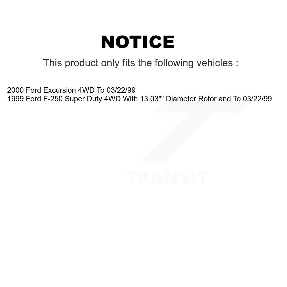 Front Rear Brake Rotor & Ceramic Pad Kit For Ford F-250 Super Duty Excursion 4WD