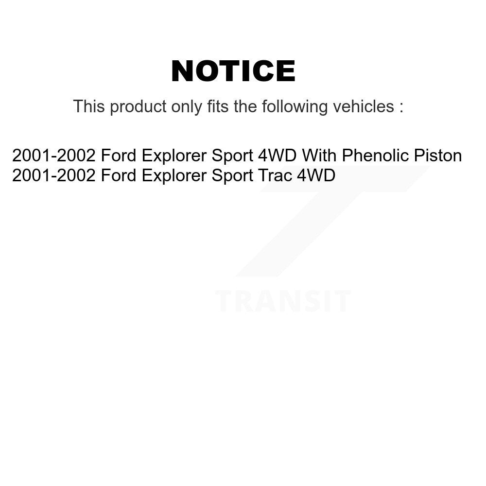 Front Rear Disc Brake Rotor And Ceramic Pad Kit For Ford Explorer Sport Trac 4WD