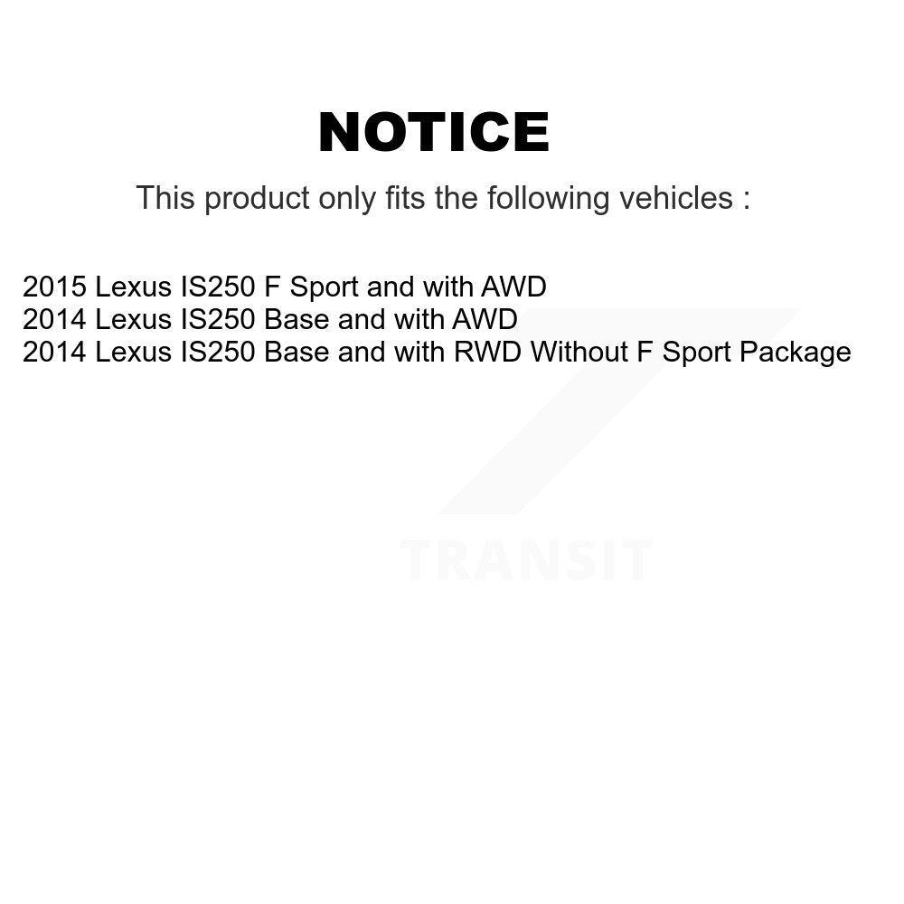 Front Rear Disc Brake Rotors And Ceramic Pads Kit For Lexus IS250