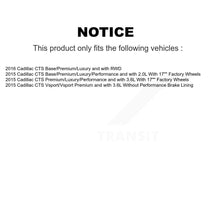 Charger l'image dans la galerie, Kit de rotors de frein à disque avant et arrière et plaquettes en céramique pour Cadillac CTS 