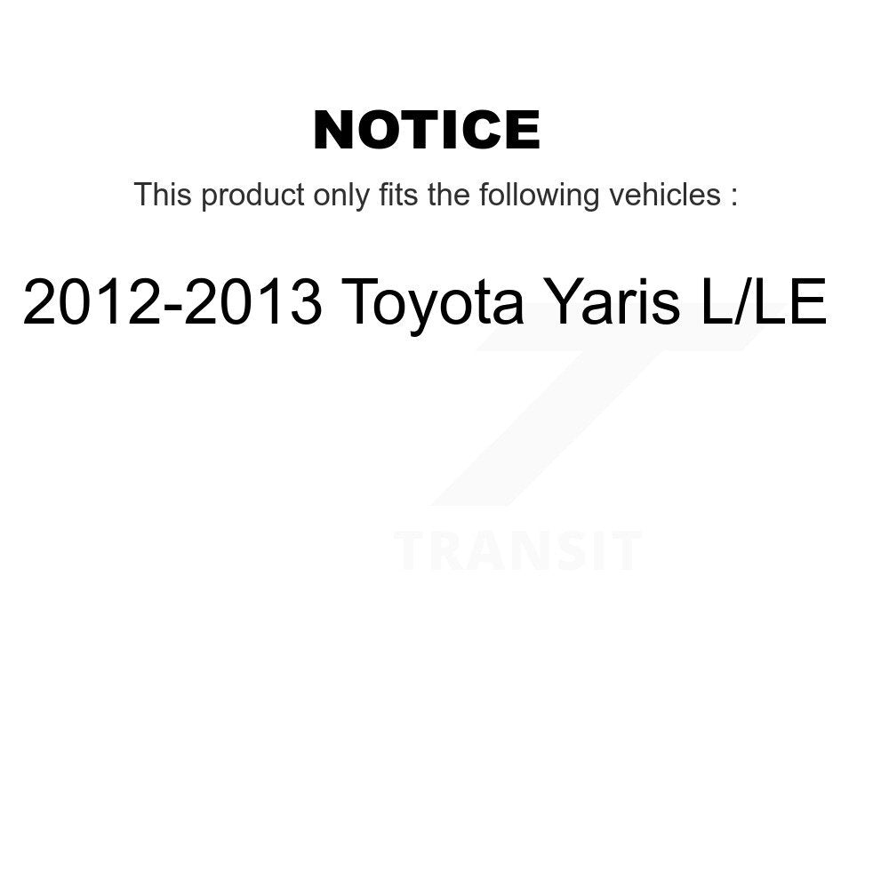 [Front+Rear] 2012-2013 Toyota Yaris L LE Premium OE Brake Rotors & Ceramic Pads Kit For Max Braking