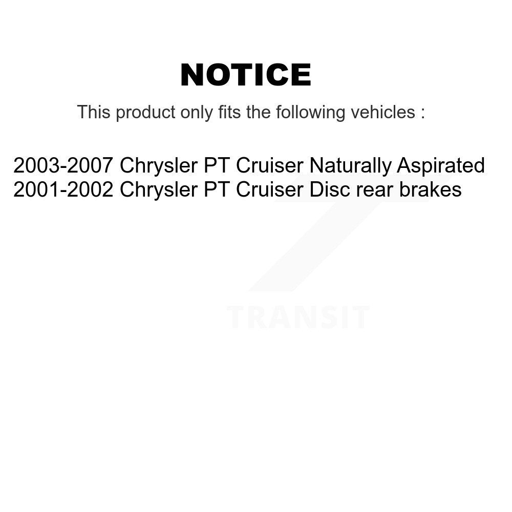 Front Rear Disc Brake Rotors And Ceramic Pads Kit For Chrysler PT Cruiser