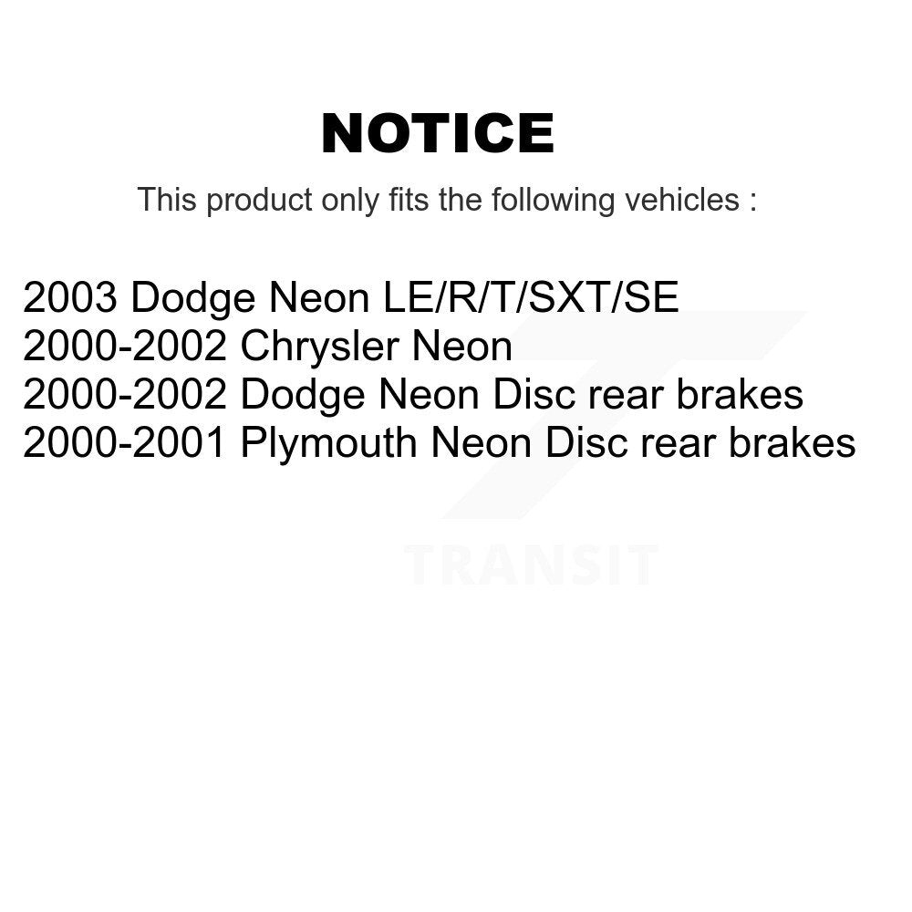 Front Rear Disc Brake Rotor And Ceramic Pad Kit For Neon Dodge Plymouth Chrysler