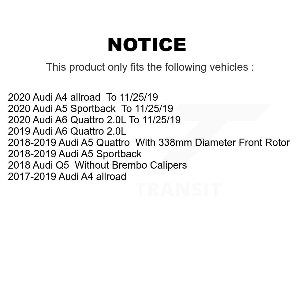 Front Rear Brake Rotors & Ceramic Pad Kit For Audi Q5 A5 Quattro Sportback A4 A6