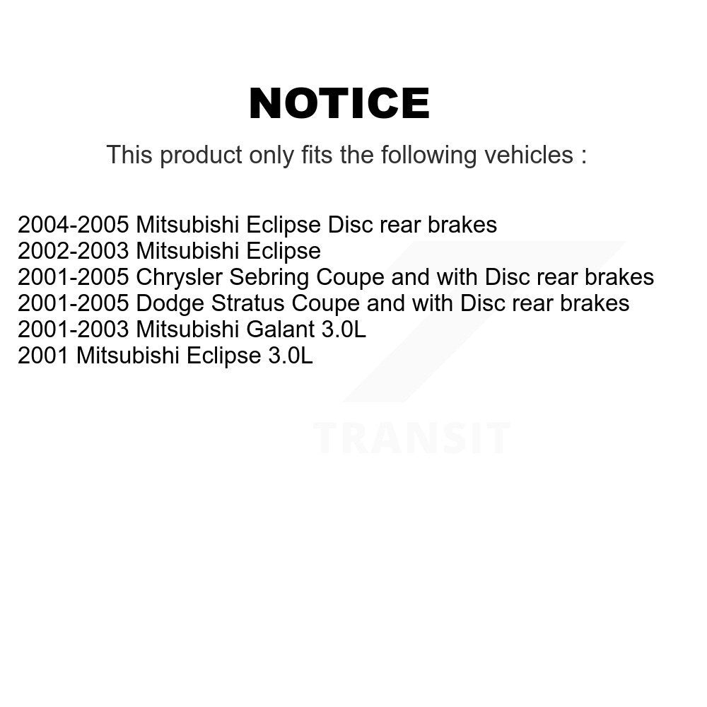 Front Rear Brake Rotor And Ceramic Pad Kit For Chrysler Sebring Mitsubishi Dodge