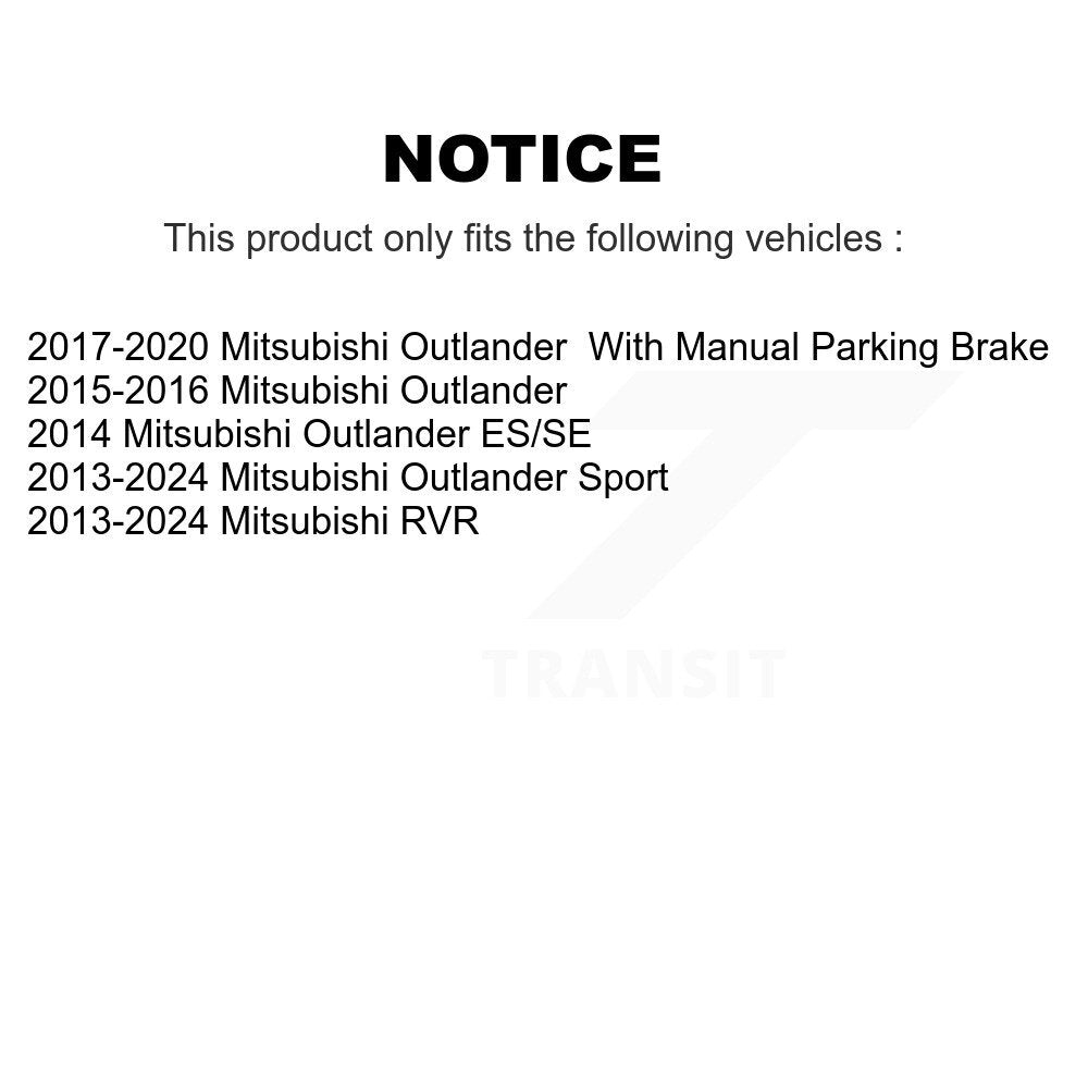 Front Rear Disc Brake Rotor & Ceramic Pad Kit For Mitsubishi Outlander Sport RVR