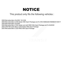 Charger l'image dans la galerie, Front Rear Disc Brake Rotor &amp; Ceramic Pad Kit For Mercedes-Benz C230 C320 SLK350