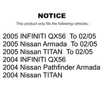 Load image into Gallery viewer, Front Rear Brake Rotor &amp; Ceramic Pad Kit For Nissan Titan Pathfinder Armada QX56