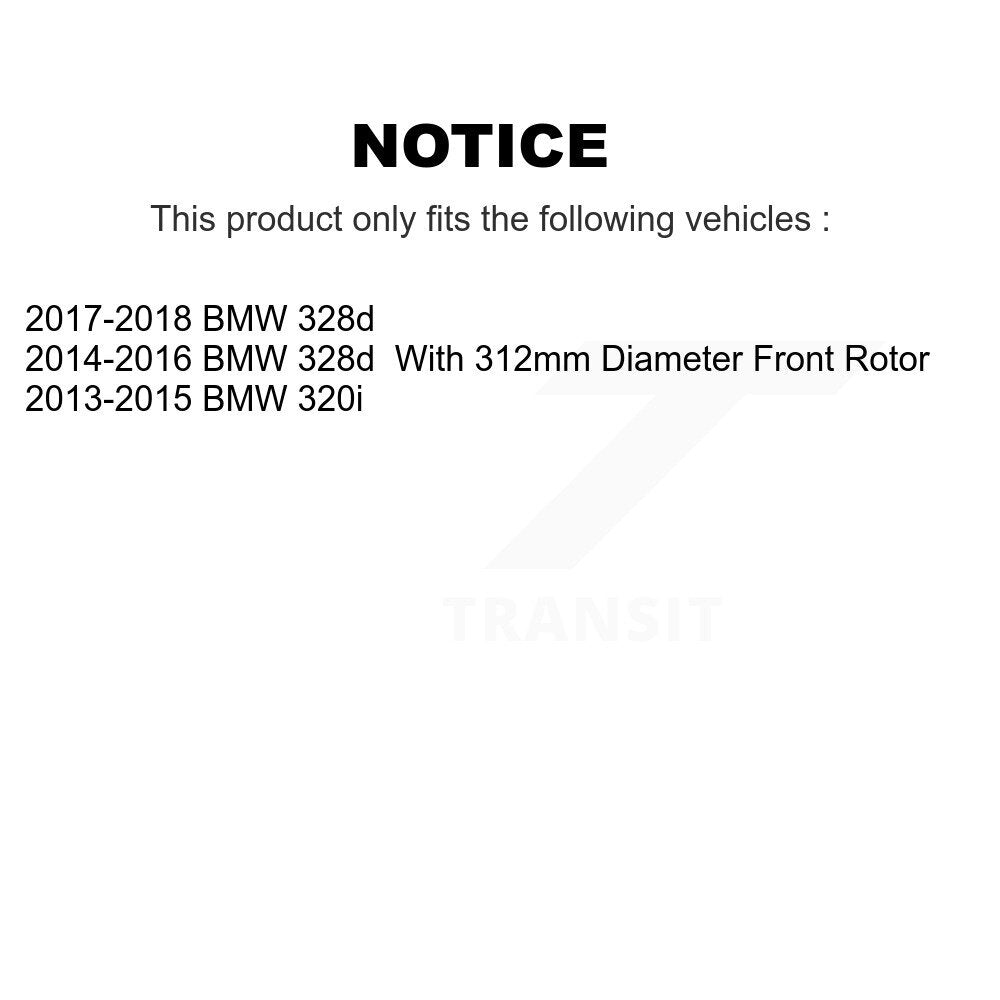 Front Rear Brake Rotor And Ceramic Pad Kit For BMW 328i 320i 428i 228i 230i 328d