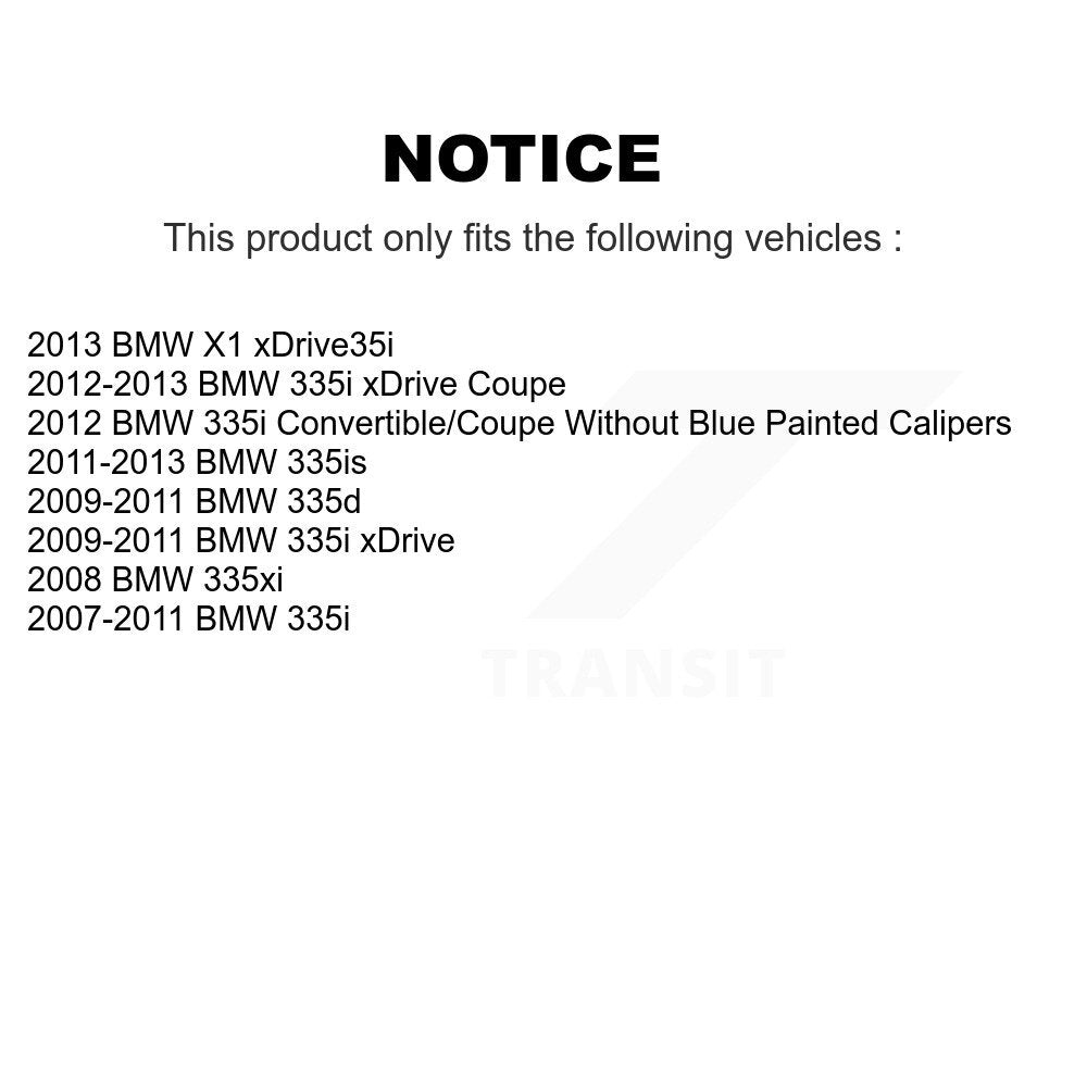 Front Rear Brake Rotor & Ceramic Pad Kit For BMW 335i xDrive X1 335d 335xi 335is