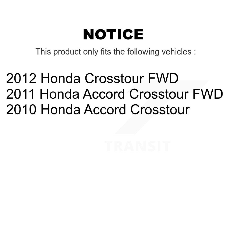 Front Rear Disc Brake Rotors And Ceramic Pads Kit For Honda Accord Crosstour