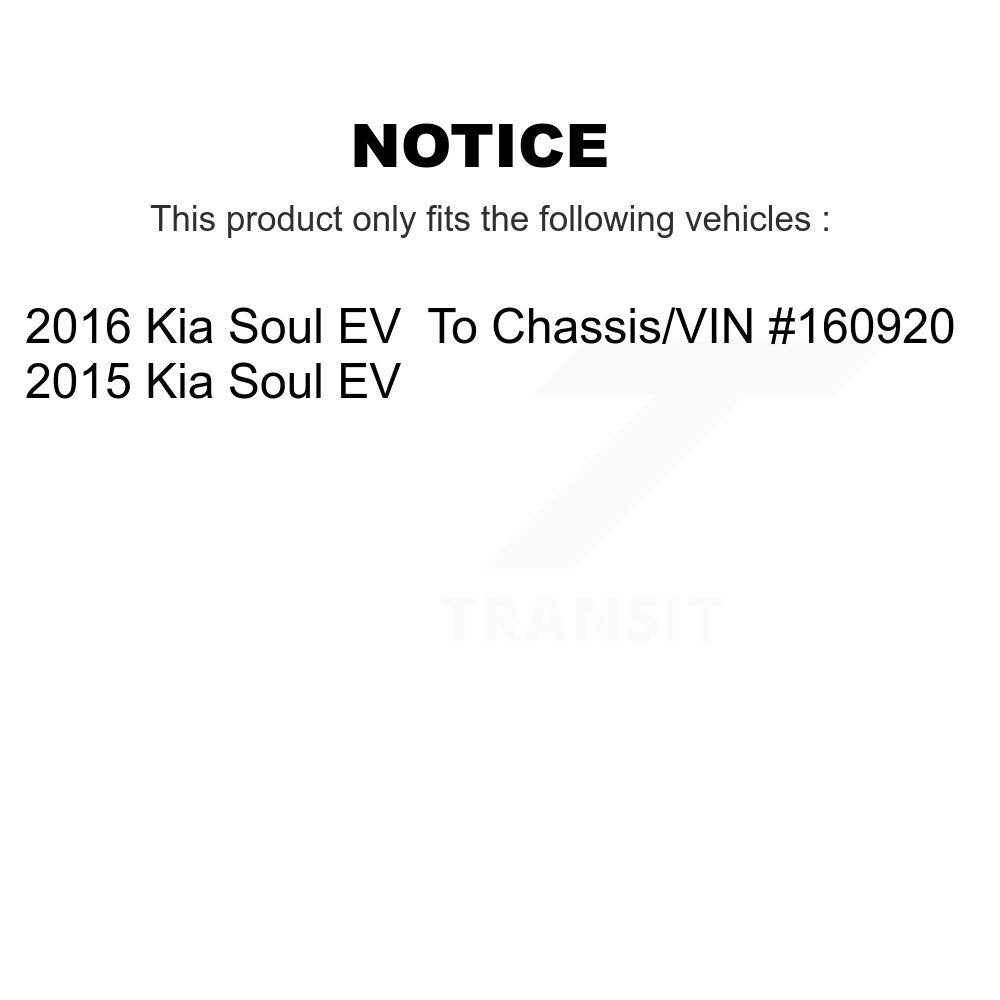 Front Rear Disc Brake Rotors And Ceramic Pads Kit For Kia Soul EV