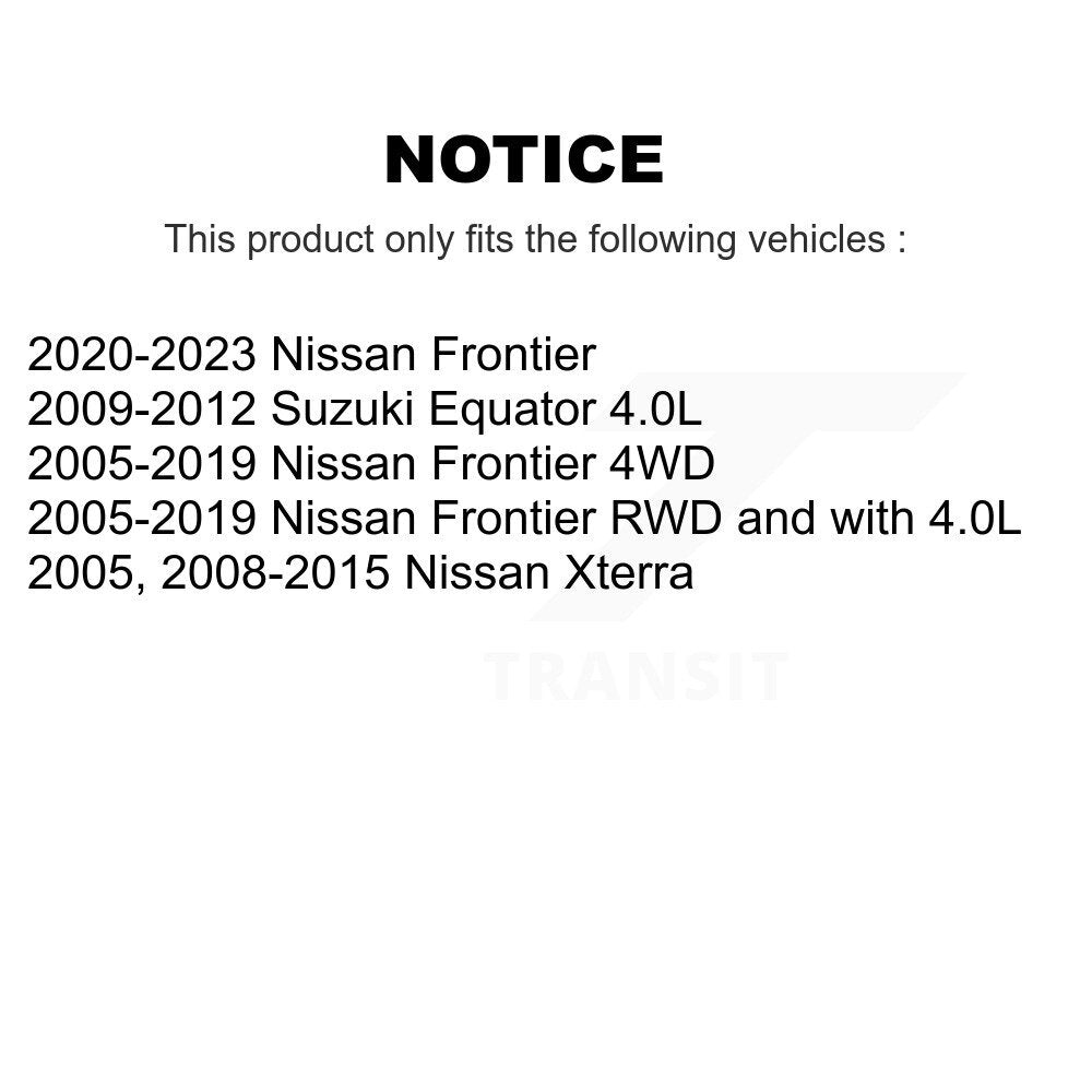 Front Rear Brake Rotor Ceramic Pad Kit For Nissan Frontier Xterra Suzuki Equator