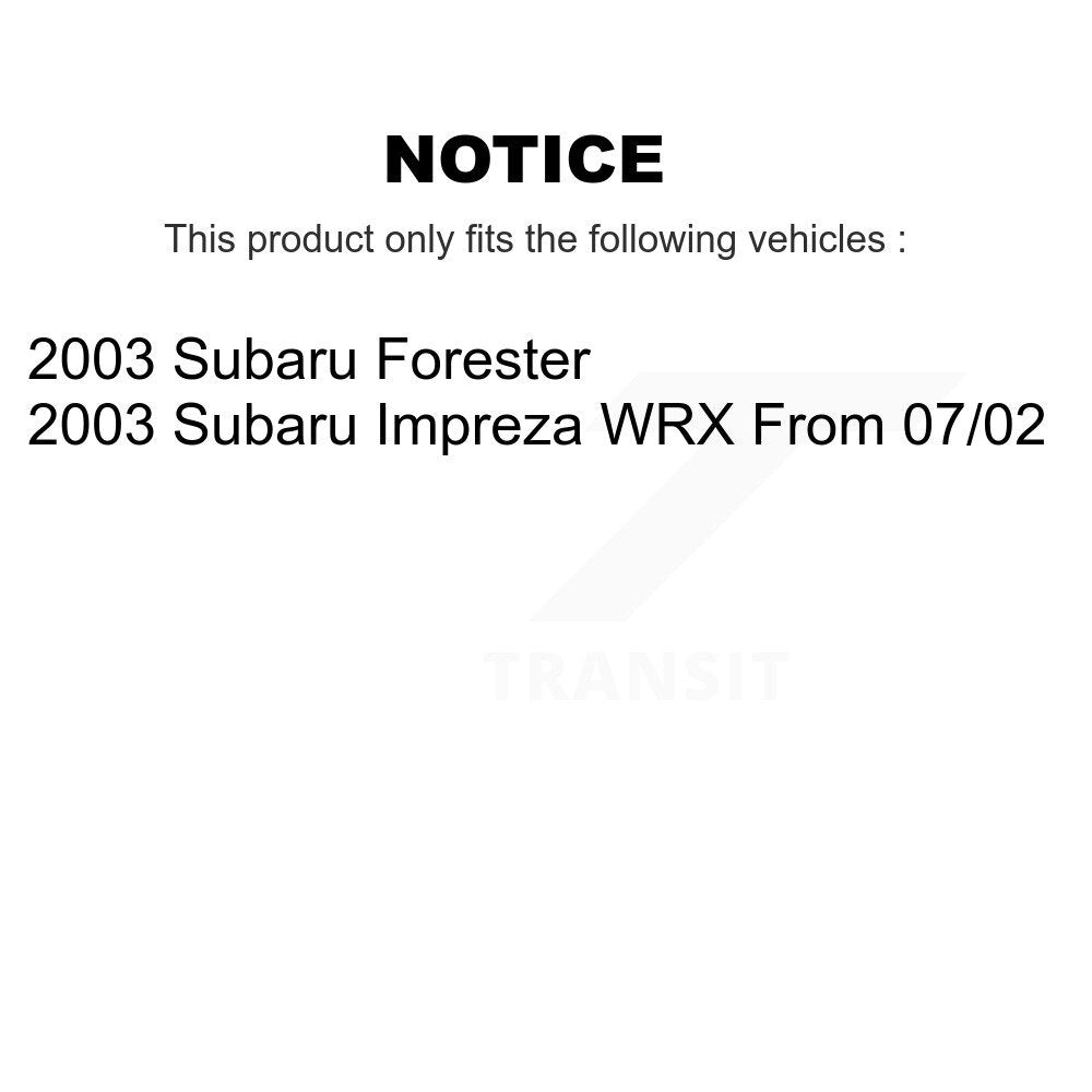 [Front+Rear] 2003 Subaru Forester Impreza Premium OE Brake Kit & Ceramic Pads For Max Braking