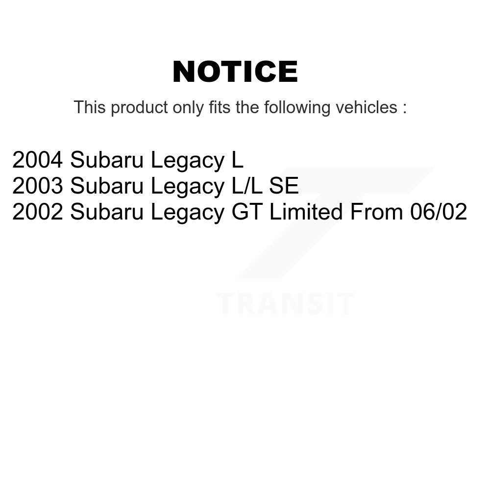 Front Rear Disc Brake Rotors And Ceramic Pads Kit For Subaru Legacy