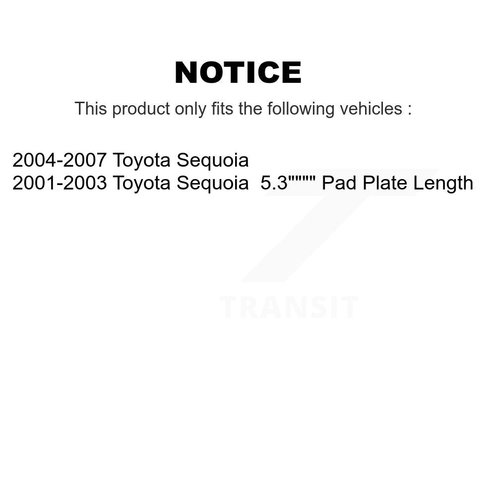 Front Rear Disc Brake Rotors And Ceramic Pads Kit For Toyota Sequoia