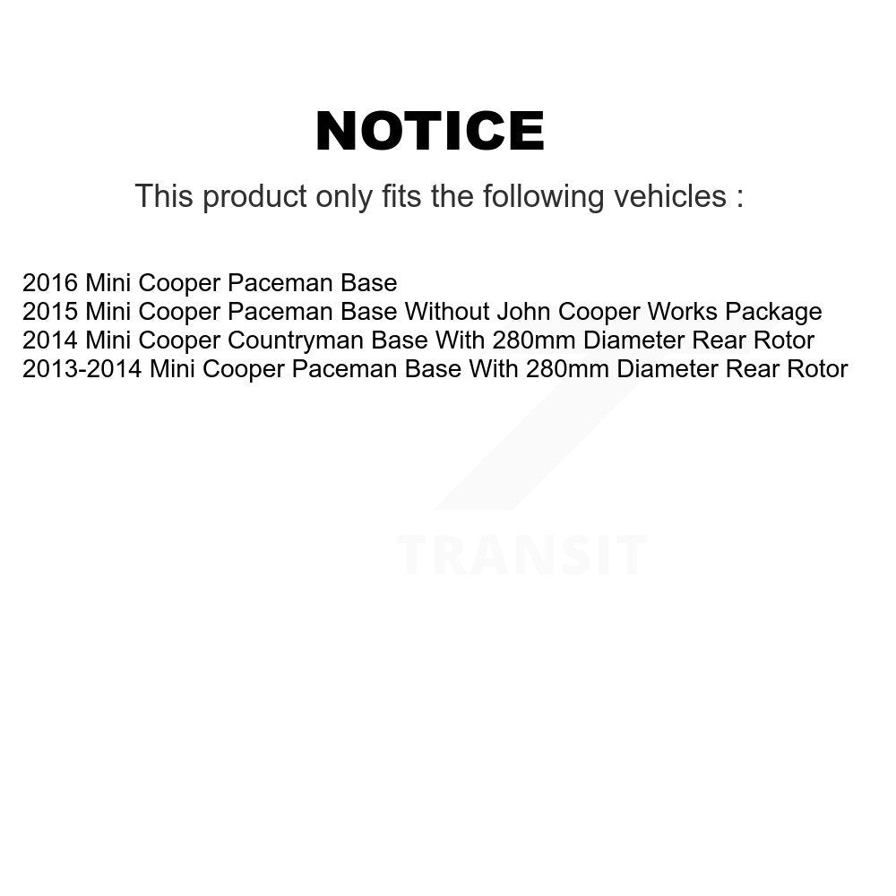 Front Rear Brake Rotor & Ceramic Pad Kit For Mini Cooper Countryman Paceman Base