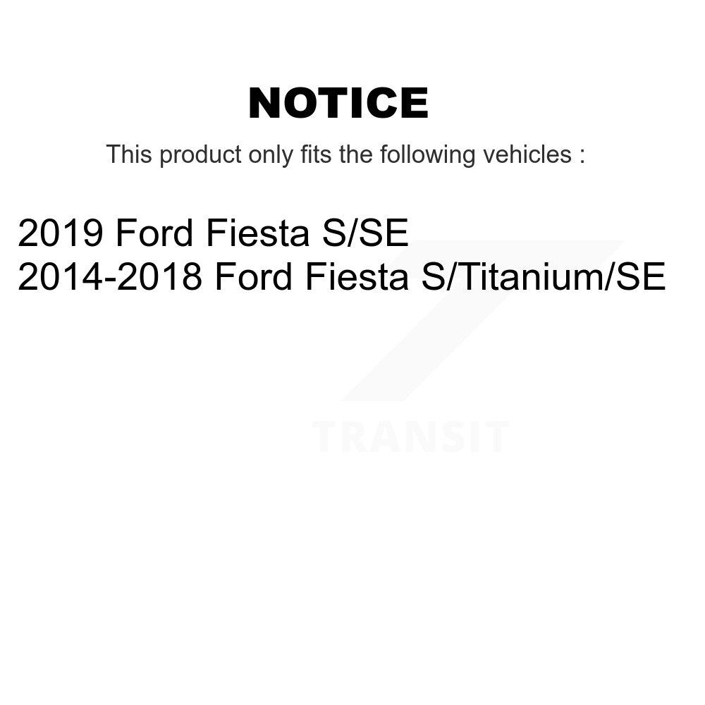 Front Rear Disc Brake Rotors And Ceramic Pads Kit For Ford Fiesta