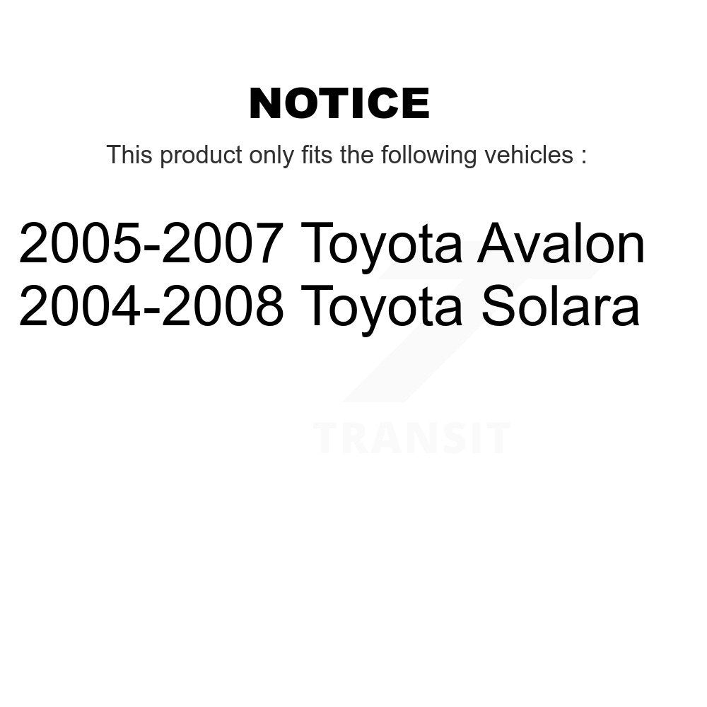 Front Rear Disc Brake Rotors And Ceramic Pads Kit For Toyota Camry Avalon Solara