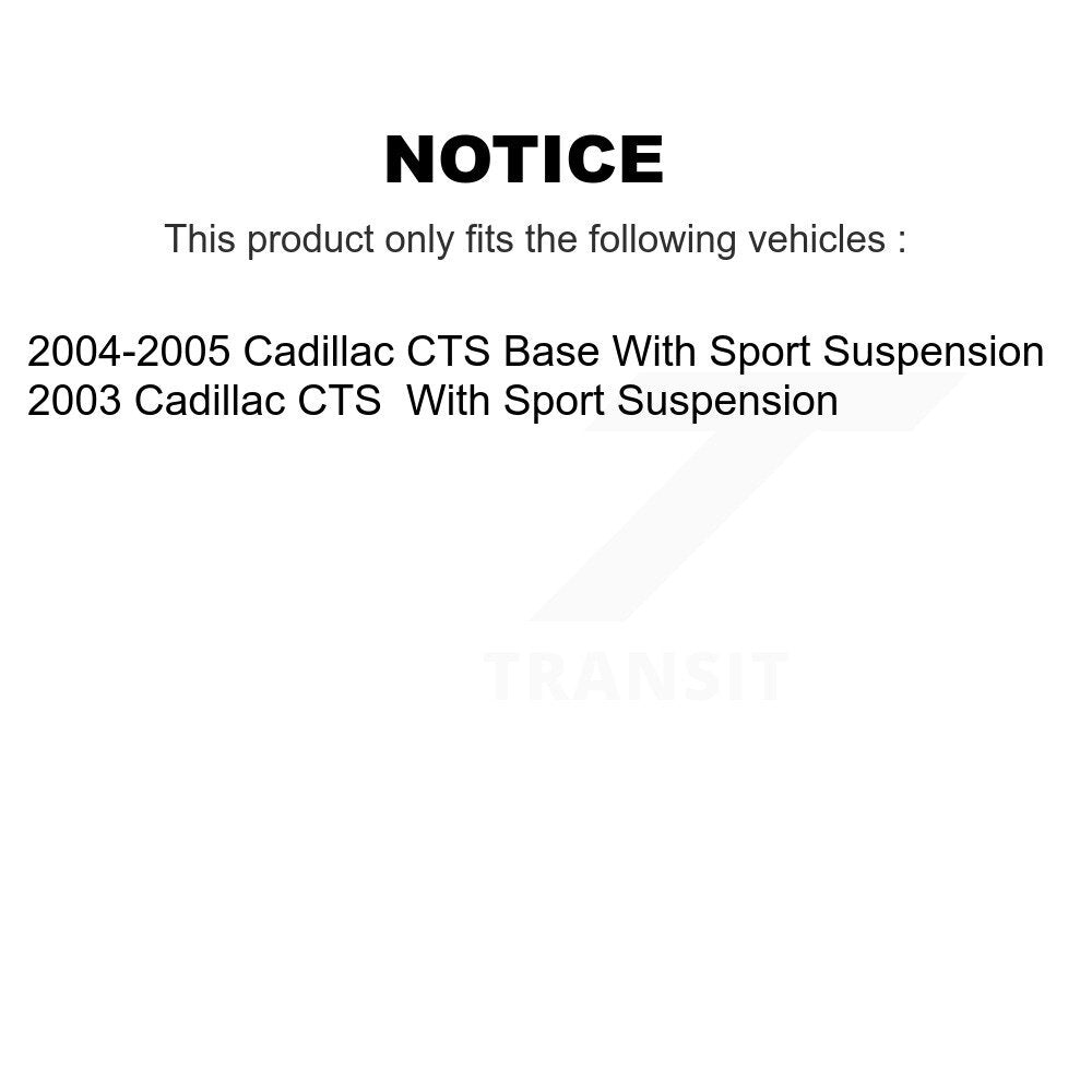 Front Rear Brake Rotors & Ceramic Pad Kit For Cadillac CTS With Sport Suspension