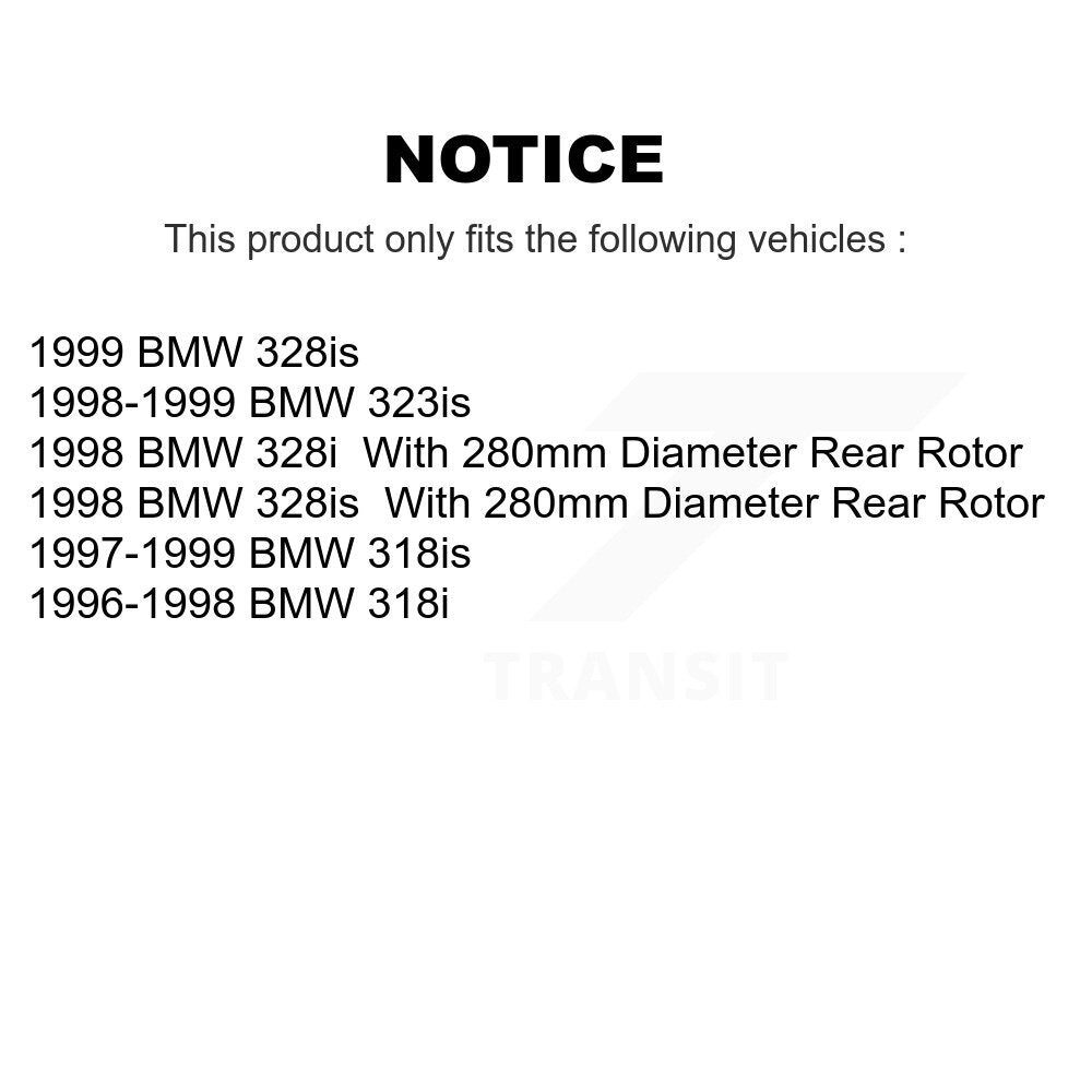 Front Rear Disc Brake Rotors Ceramic Pad Kit For BMW 328i 318i 323is 328is 318is