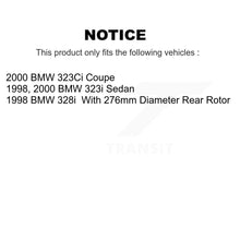 Load image into Gallery viewer, Front Rear Disc Brake Rotors And Ceramic Pads Kit For BMW 323i 323Ci 328i