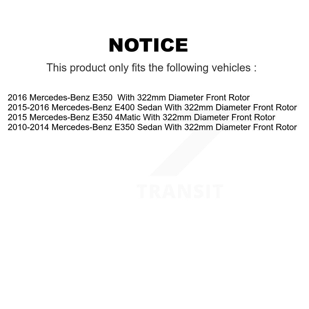 Front Rear Disc Brake Rotors And Ceramic Pads Kit For Mercedes-Benz E350 E400