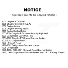 Charger l'image dans la galerie, Rear Disc Brake Rotor Ceramic Pad Kit For Chrysler PT Cruiser Dodge Neon Sebring
