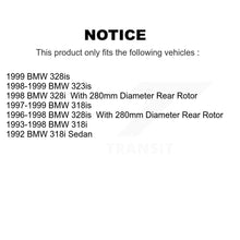 Charger l'image dans la galerie, Rear Disc Brake Rotors And Ceramic Pads Kit For BMW 318i 328i 328is 323is 318is