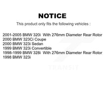 Load image into Gallery viewer, Rear Disc Brake Rotors And Ceramic Pads Kit For BMW 323i 323Ci 328i 320i