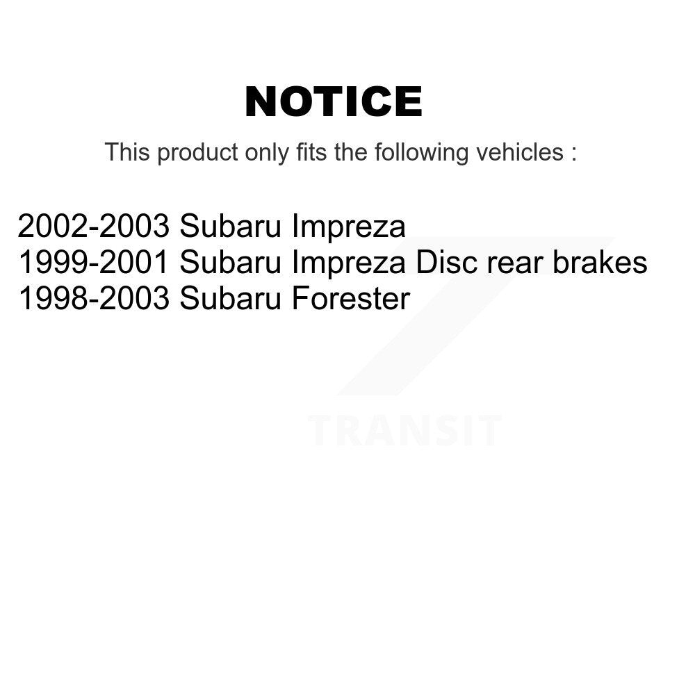 Rear Disc Brake Rotors And Ceramic Pads Kit For Subaru Forester Impreza