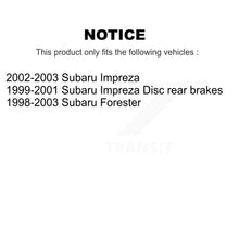 Load image into Gallery viewer, Rear Disc Brake Rotors And Ceramic Pads Kit For Subaru Forester Impreza