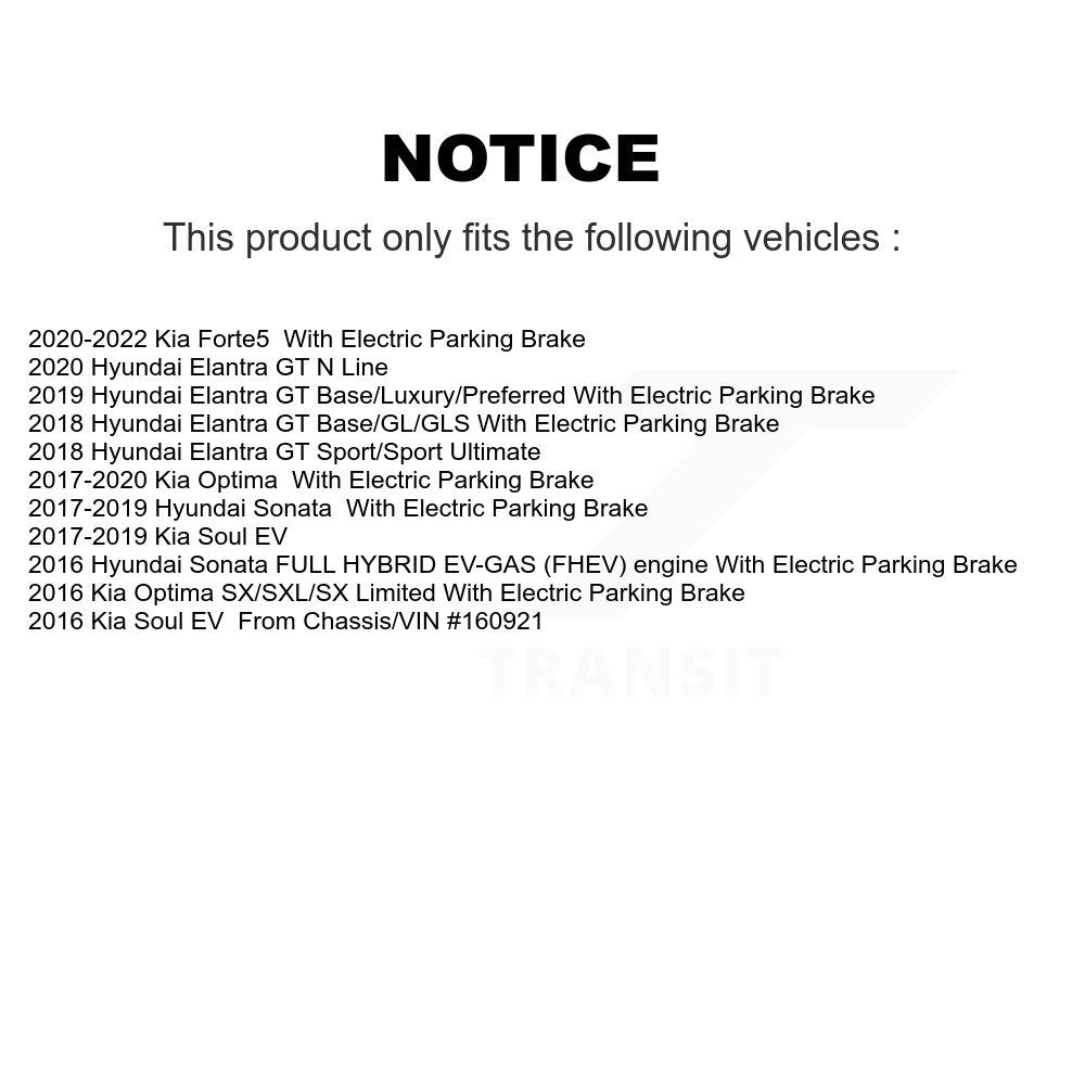 Rear Brake Rotor & Ceramic Pad Kit For Hyundai Sonata Kia Optima Elantra GT Soul