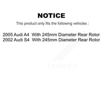 Charger l'image dans la galerie, Rear Disc Brake Rotors And Ceramic Pads Kit For Audi A4 S4