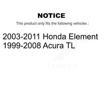Charger l'image dans la galerie, Rear Disc Brake Rotors And Ceramic Pads Kit For Acura TL Honda Element