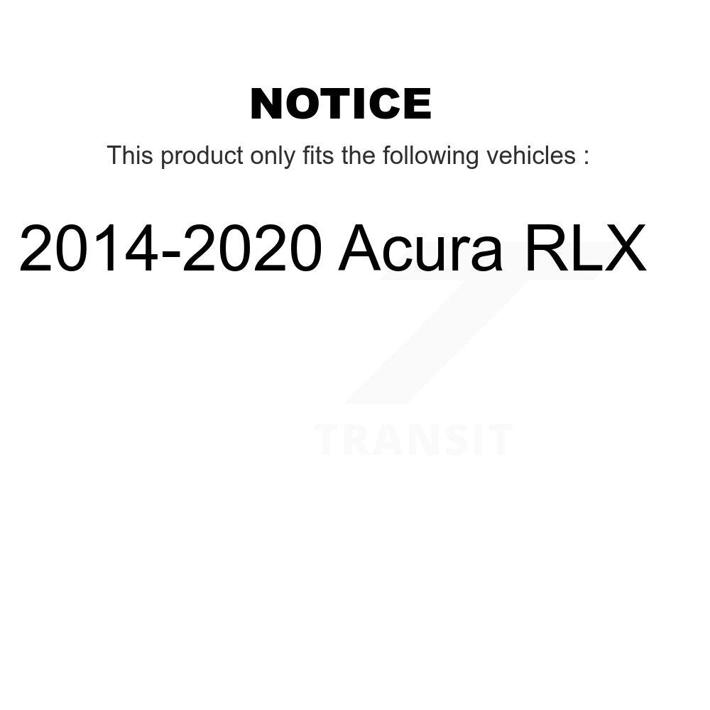 Rear Disc Brake Rotors And Ceramic Pads Kit For 2014-2020 Acura RLX