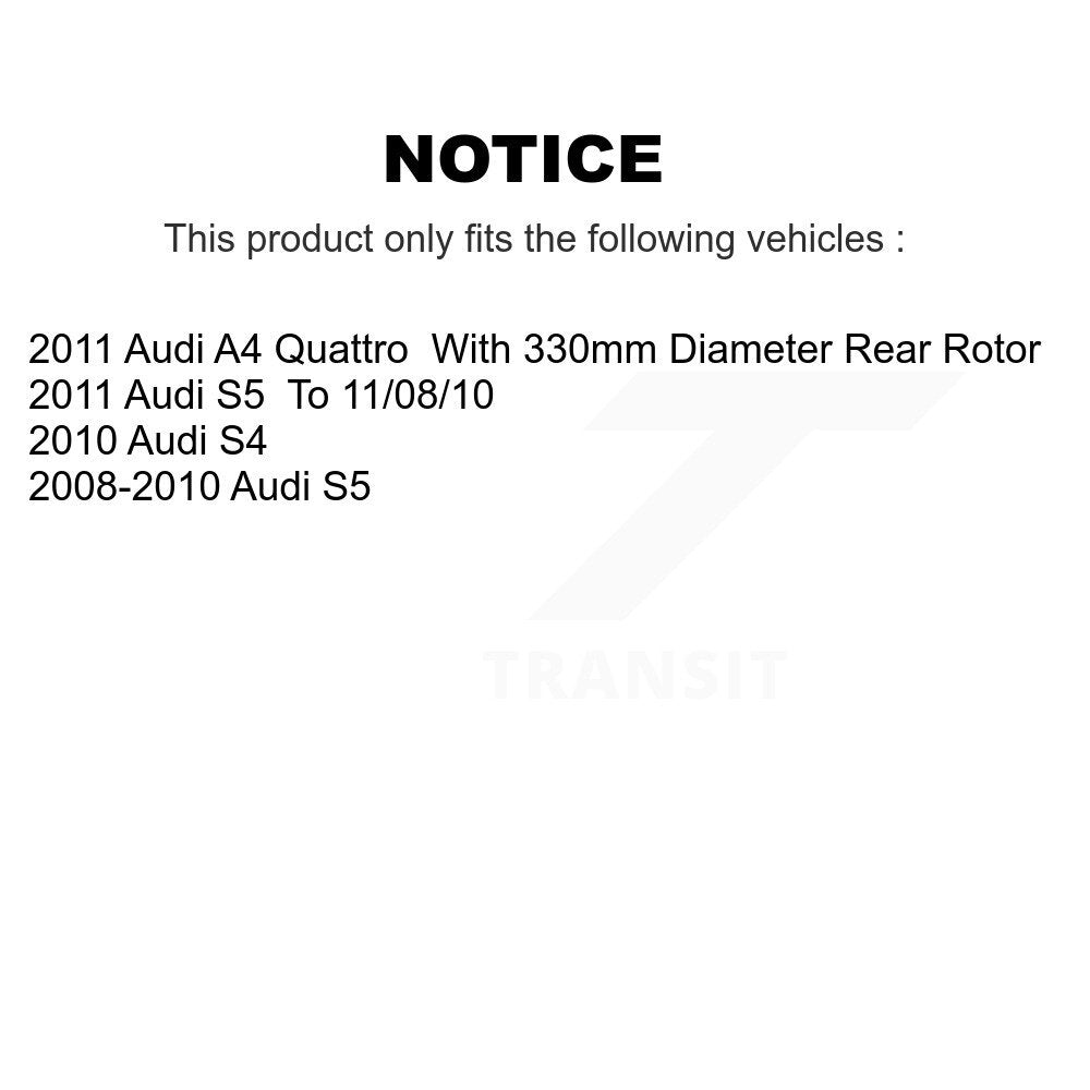 Rear Disc Brake Rotors And Ceramic Pads Kit For Audi S5 A4 Quattro