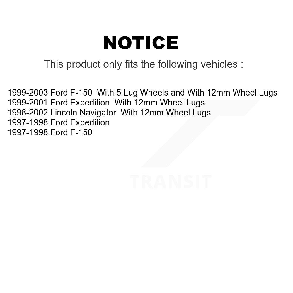 Rear Brake Rotor And Ceramic Pad Kit For Ford F-150 Expedition Lincoln Navigator