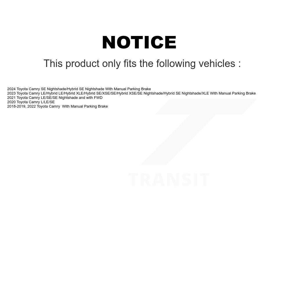 Rear Disc Brake Rotors And Ceramic Pads Kit For Toyota Camry