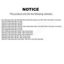 Charger l'image dans la galerie, Rear Brake Rotors Ceramic Pad Kit For Mercedes-Benz ML350 GL450 R350 GL550 GL350