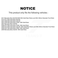 Charger l'image dans la galerie, Rear Brake Rotor &amp; Ceramic Pad Kit For Mercedes-Benz ML350 R350 ML500 ML320 R500
