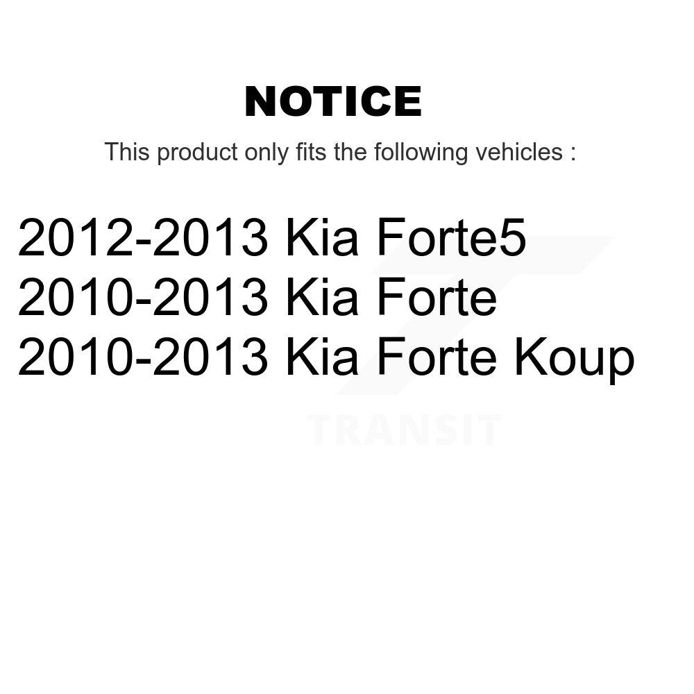 Rear Disc Brake Rotors And Ceramic Pads Kit For Kia Forte Koup Forte5