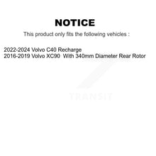 Charger l'image dans la galerie, Rear Brake Rotors Ceramic Pad Kit For 16-19 Volvo XC90 With 340mm Diameter Rotor