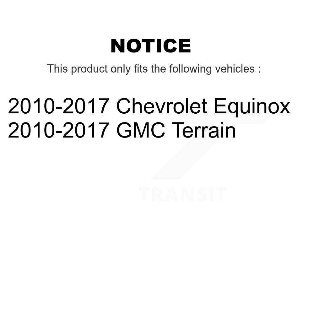 [Rear] 2010-2017 Chevrolet Equinox GMC Terrain Premium OE Brake Rotors & Ceramic Pads Kit For Max Braking
