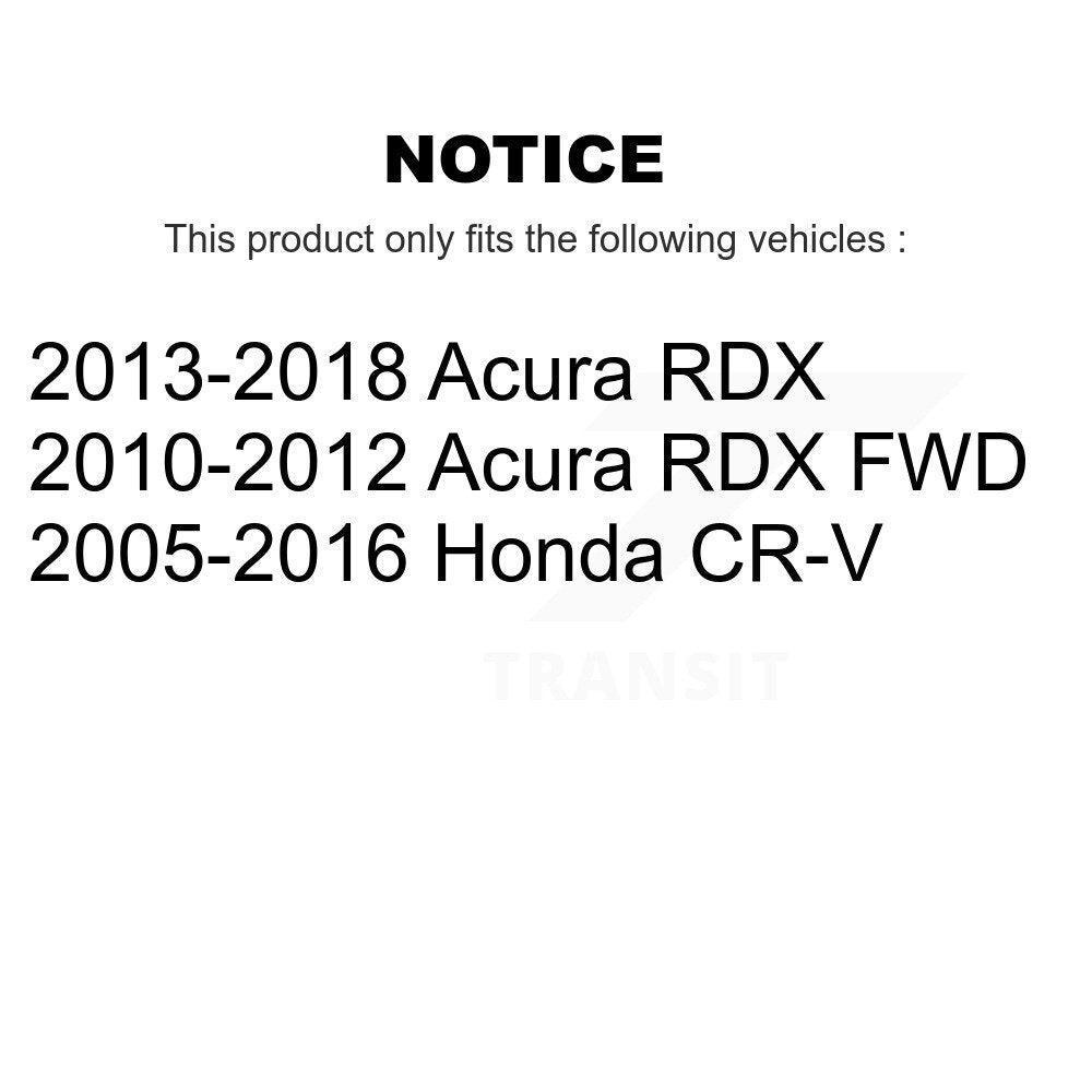 Rear Disc Brake Rotors And Ceramic Pads Kit For Honda CR-V Acura RDX